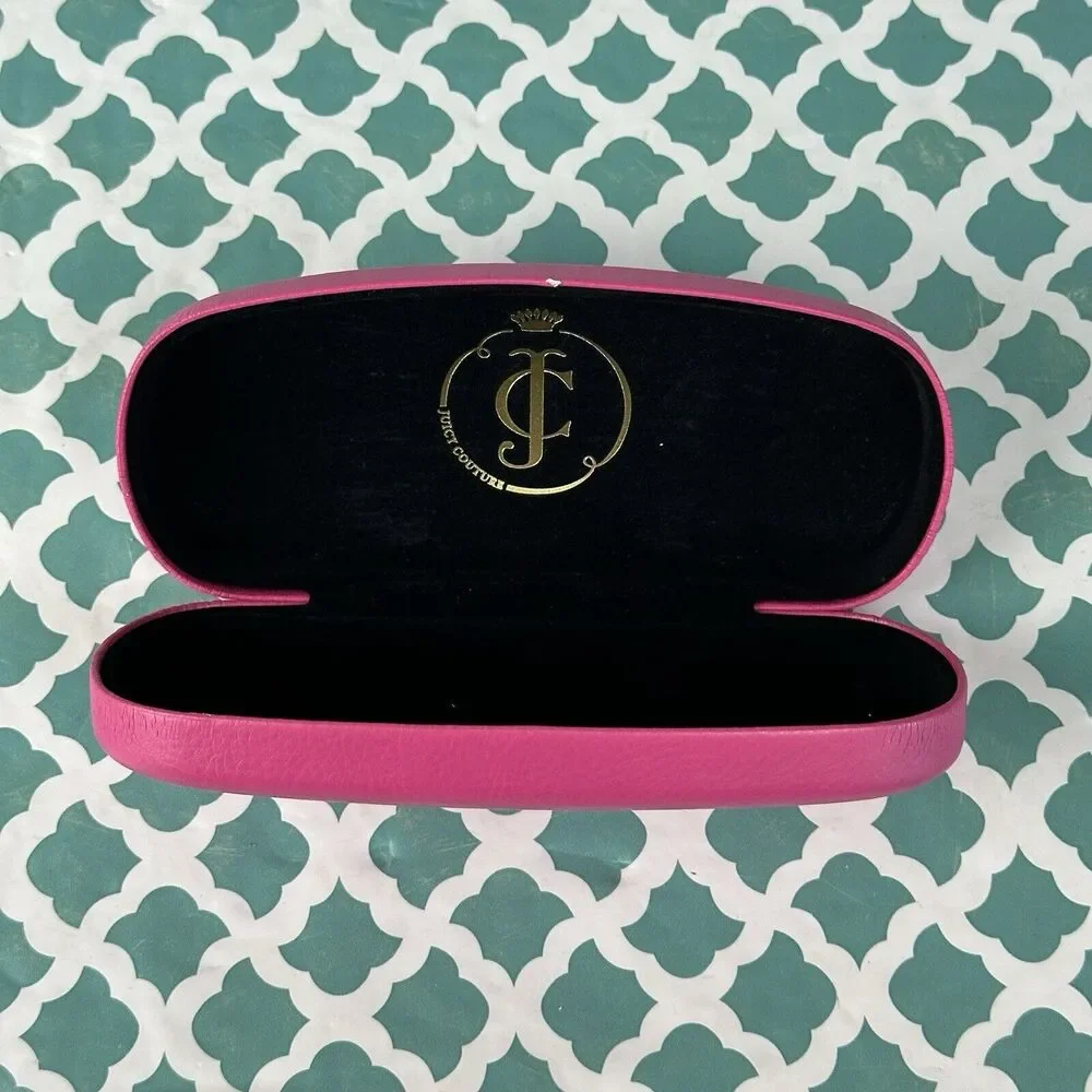 Juicy Couture Hard Sunglasses Case Clamshell Eyeglass Case‎ Hot Pink Designer
